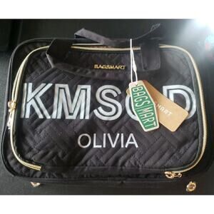 NWT Black BAGSMART Toiletry Bag Hanging Travel Makeup Organizer